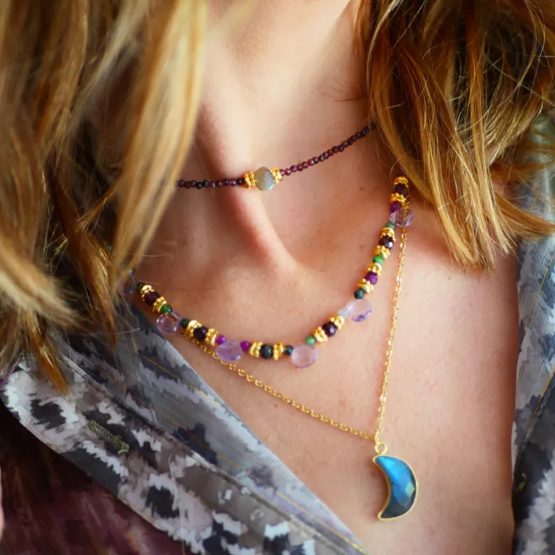 Collier mahima rubis zoisite