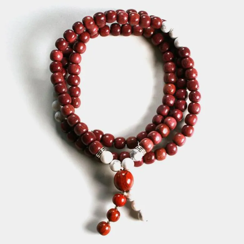 Collier mala amarante howlite vénusia