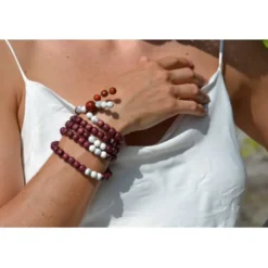 Collier mala amarante howlite vénusia