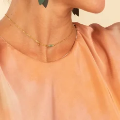 Collier mini rêve pierres fines vertes
