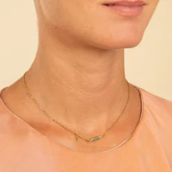 Collier mini rêve pierres fines vertes