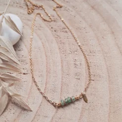Collier mini rêve pierres fines vertes