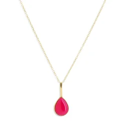 Collier Octobre Agate Fuchsia