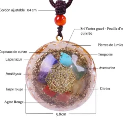 Collier orgone yoga méditation 7 chakras