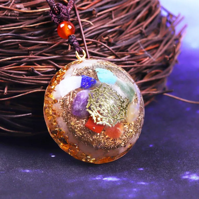 Collier orgone yoga méditation 7 chakras