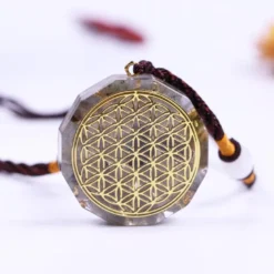 Collier orgonite yoga fleur de vie
