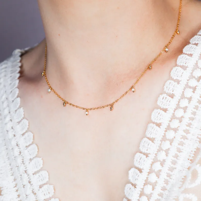 Collier pampilles - salicina - or