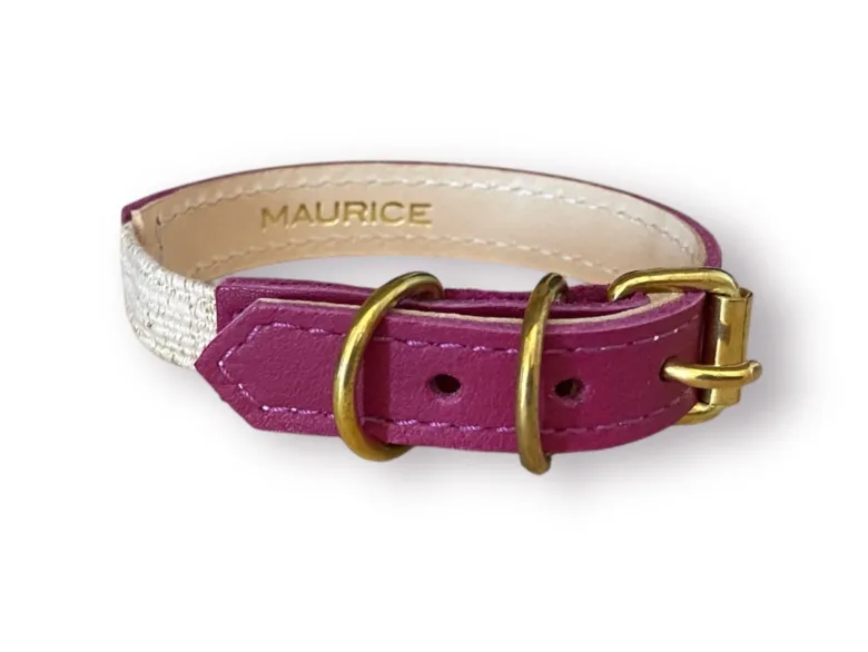 Collier pour chat acinonyx jubatus by maurice en cuir- taille 1 - rose