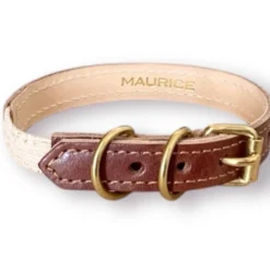 Collier pour chat acinonyx jubatus by maurice en cuir - taille 2 - marron