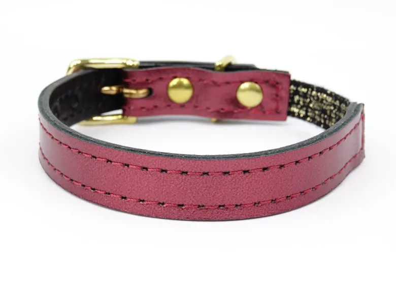 Collier pour chat panthera pardus by maurice en cuir - taille 3 - rouge