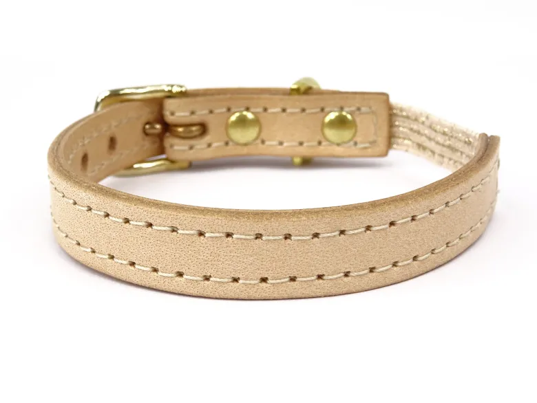 Collier pour chat panthera tigris by maurice en cuir - taille 3 - crème