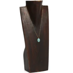 Collier quartzite ex-voto en acier inoxydable
