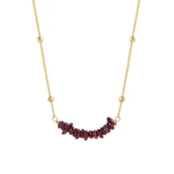 Collier ras de cou grenat