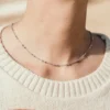 Collier ras de cou malaga argent