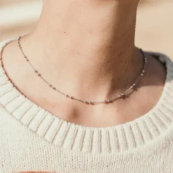 Collier ras de cou malaga argent