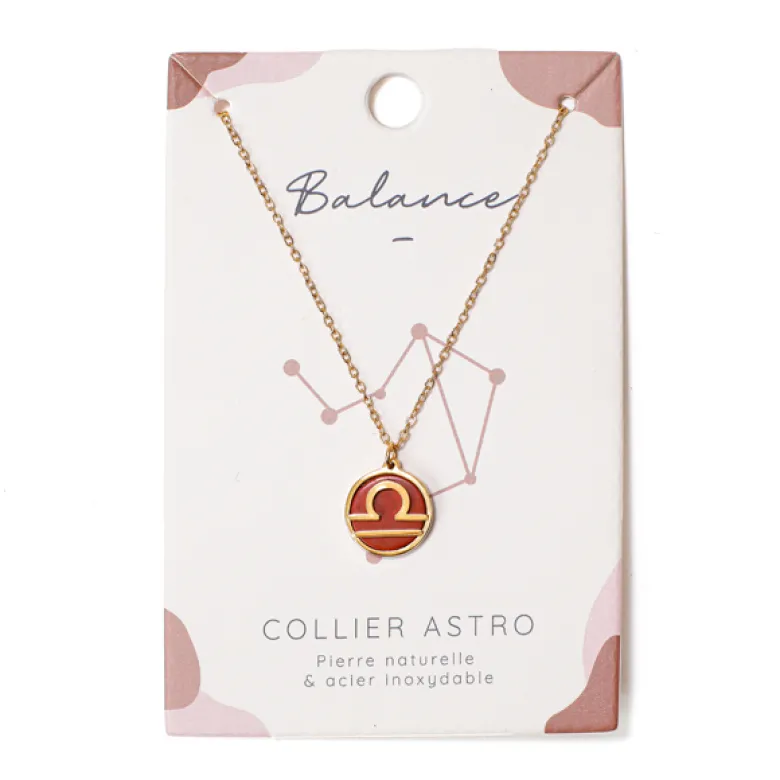 Collier signe astrologique balance