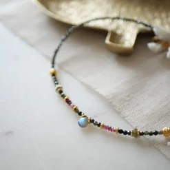 Collier tourmaline verte mehak