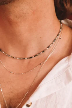 Collier - yézidis vert - argent