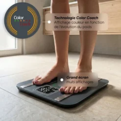 Color coach fit - pèse personne connecté ou autonome - suivi poids en couleur