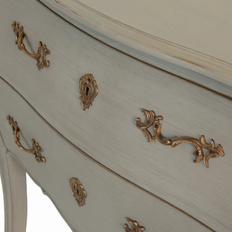 Commode double en bois taupe l140 cm mur Taupe