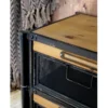 Commode industrielle en bois marron et fer noir 107 x 34 x 86.5 cm
