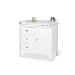 Commode à langer blanche chalet large