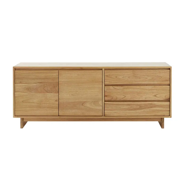 Commode mindi 3 tiroirs 2 portes