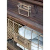 Commode 4 tablettes en bois de sapin et fer marron 43 x 31.5 x 139 cm
