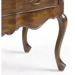 Commode 2 tiroirs bronze bois marron -