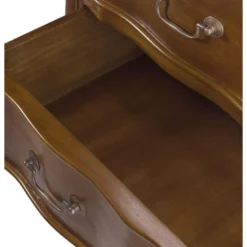 Commode 2 tiroirs bronze bois marron -