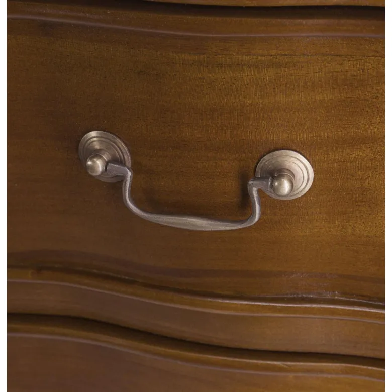 Commode 2 tiroirs bronze bois marron -