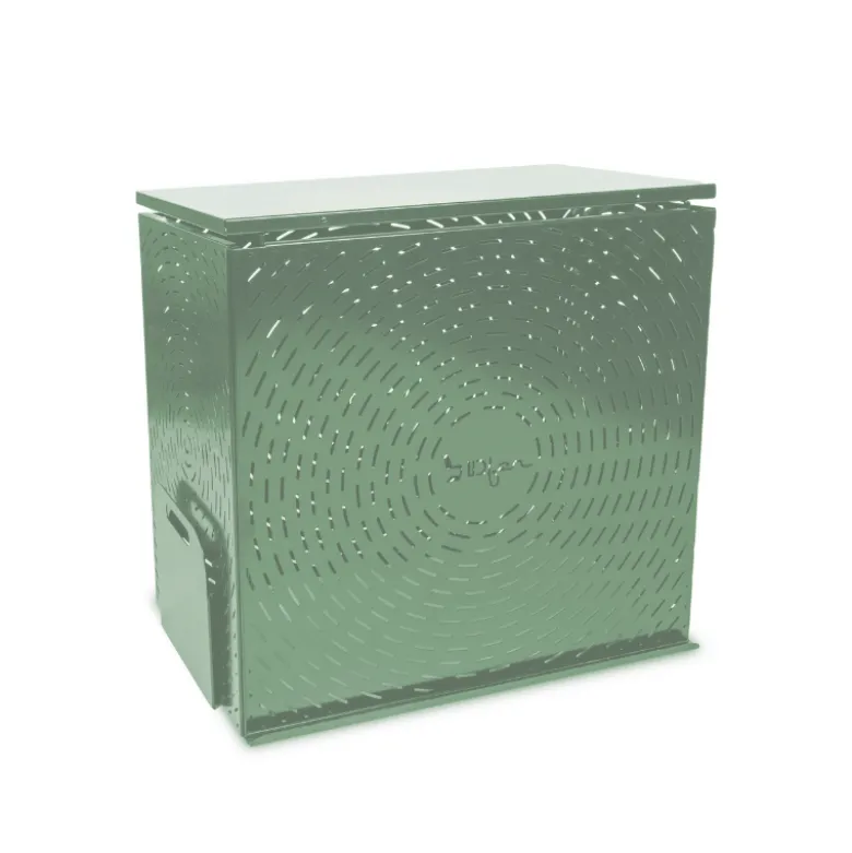 Composteur design taille moyenne en métal - vert pin - 350l