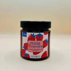 Confiture extra fraise verveine bio