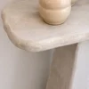 Console bois effet béton blanc
