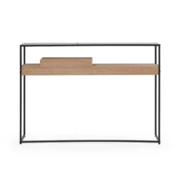Console en bois de frêne et métal