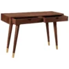 Console en bois massif 2 tiroirs et détails dorés - colombo