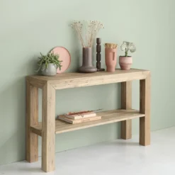 Console en bois teck recyclé