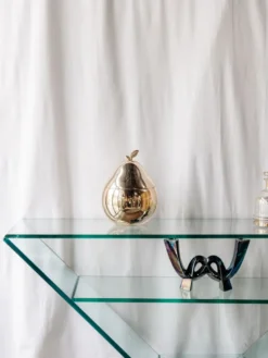Console en verre et marbre n°601