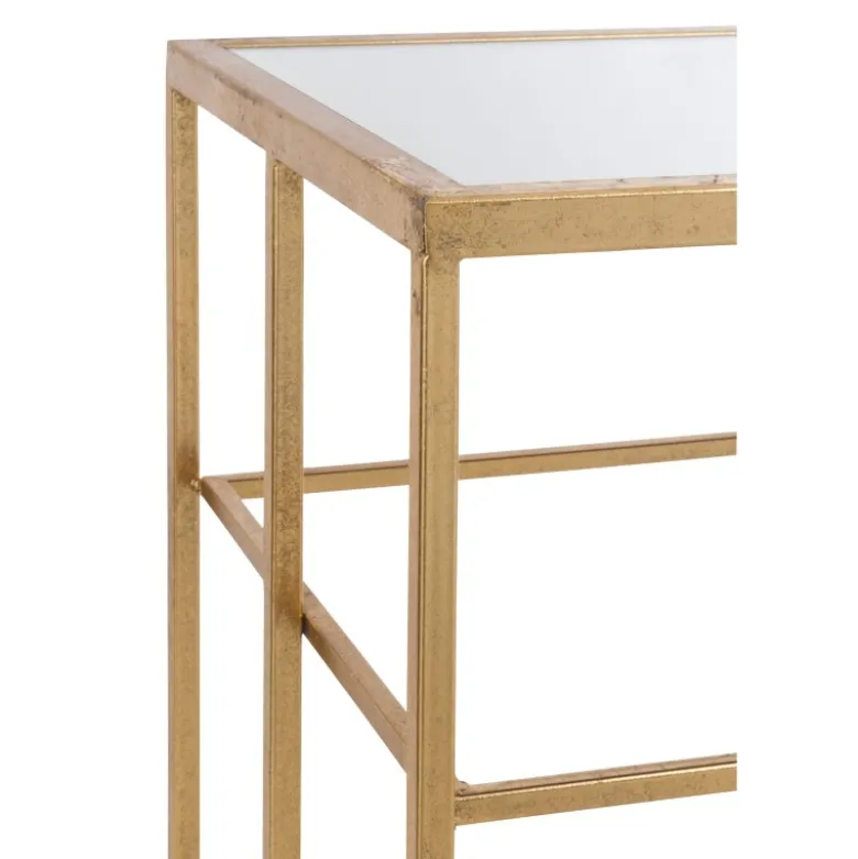 Console métal doré h.78cm