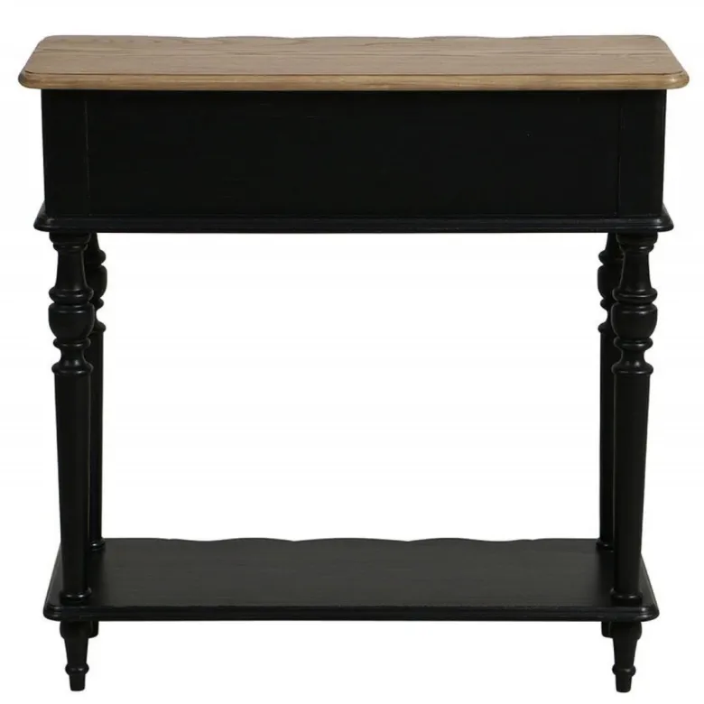 Console 1 tiroir bois noir - manoir