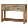 Console 2 tiroirs bois marron - calypso