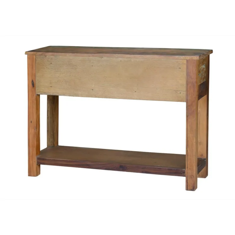 Console 2 tiroirs bois marron - calypso