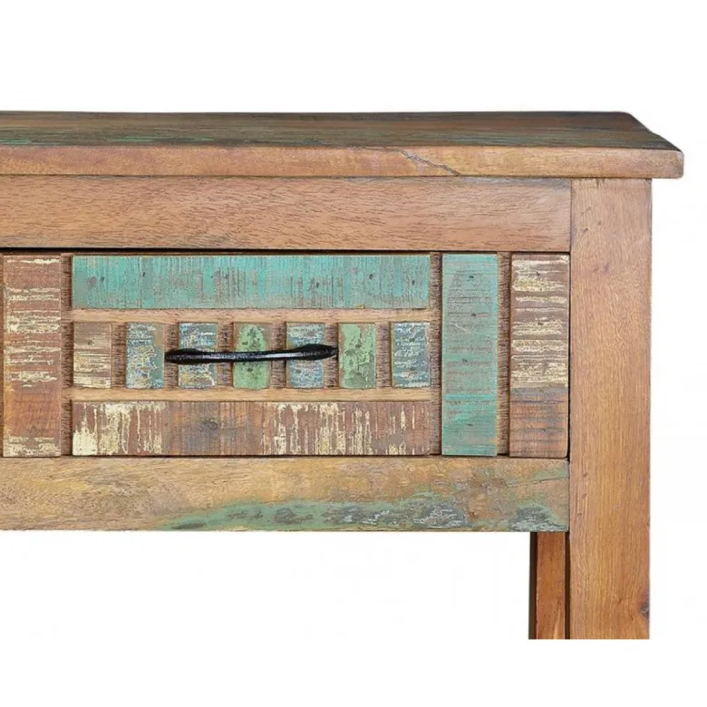 Console 2 tiroirs bois marron - calypso