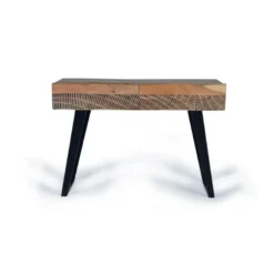 Console 2 tiroirs bois marron - divine