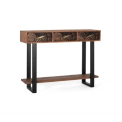 Console 3 tiroirs bois marron - iris