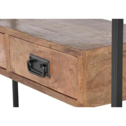 Console 2 tiroirs bois marron - méséline