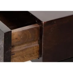Console 2 tiroirs bois marron - udélie