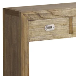 Console 3 tiroirs bronze bois marron -