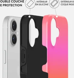 Coque magsafe pour iphone 16 plus tough motifs sunset club burga