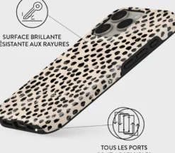 Coque magsafe pour iphone 16 pro tough motifs almond latte burga